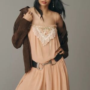 Anthropologie Lace Square-Neck Romper